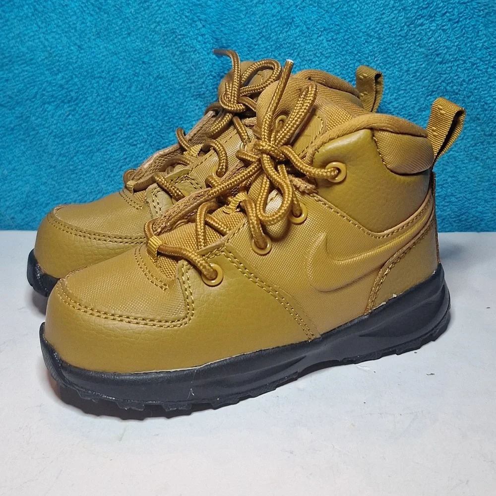 Nike Manoa Toddler Leather Sneaker Hiking Boot Tan Size 8C - Picture 3 of 7